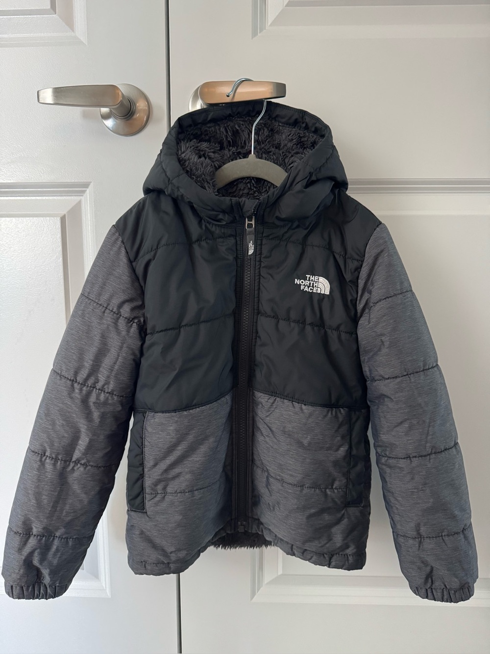 THE NORTH FACE REVERSIBLE MT CHIMBO FULL ZIP HOODED INSULATED‎ JACKET